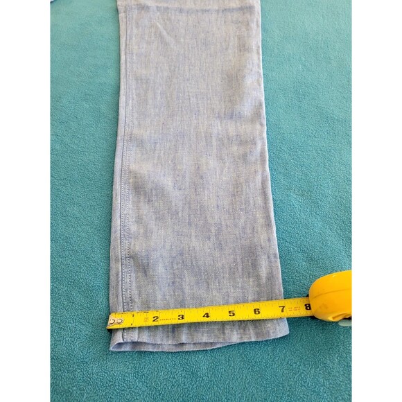 Lilly Pulitzer Taron Mid Rise Linen Pants Womens L Blue Drawstring Beach - Picture 2 of 11